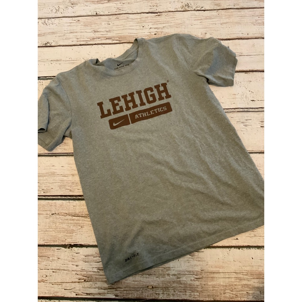 Nike Lehigh University Athletics Dri-FIT T-Shirt Gray Mens Small Athletic Cut
